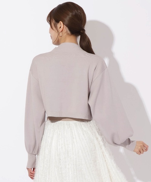 【2023SS】FRAMeWORK クロップドニットジャケット カーディガン AND COUTURE（アンドクチュール）の「スタンドネッククロップド