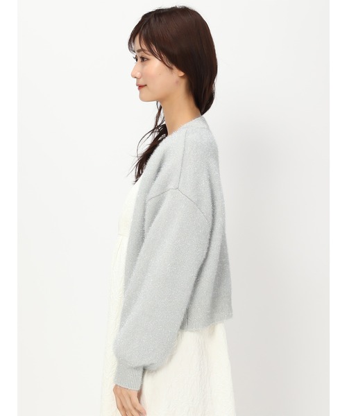 MISCH MASCH(ミッシュマッシュ)の「フィルムヤーンニットカーデ/MM418401(カーディガン/ボレロ・レディース・ホワイト/ピンク/ライトグリーン・フリ-)」の10枚目の写真
