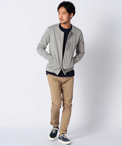 BEAMS（ビームス）の「BEAMS / スウェット ノーカラー MA-1