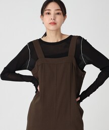 ◆シアー配色プルオーバー【手洗い可】