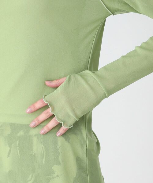 THE SHOP TK （ザ ショップ ティーケー ）の「◆シアー配色プルオーバー【手洗い可】（Tシャツ/カットソー・レディース・ベビーピンク/アイボリー/グリーン/ブラック・12/13）」の14枚目の写真