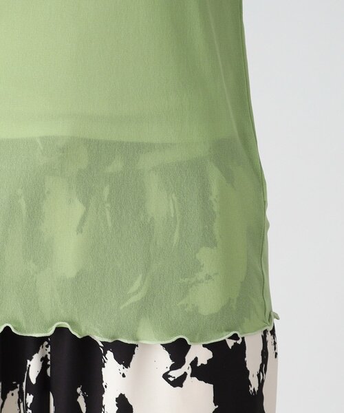 THE SHOP TK （ザ ショップ ティーケー ）の「◆シアー配色プルオーバー【手洗い可】（Tシャツ/カットソー・レディース・ベビーピンク/アイボリー/グリーン/ブラック・12/13）」の15枚目の写真