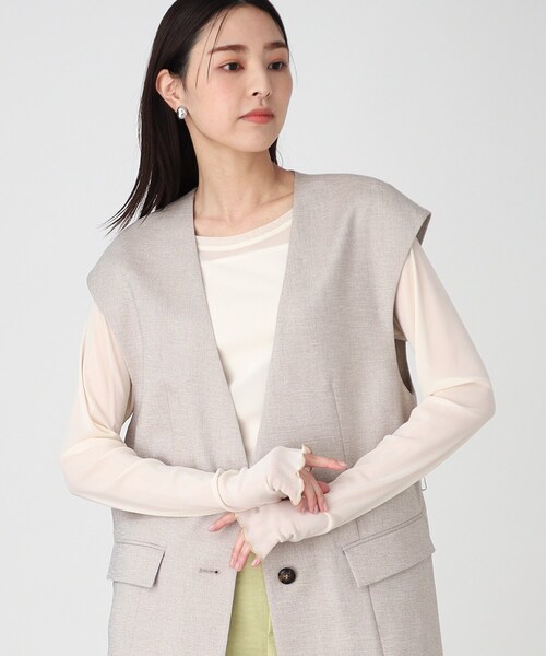 THE SHOP TK （ザ ショップ ティーケー ）の「◆シアー配色プルオーバー【手洗い可】（Tシャツ/カットソー・レディース・ベビーピンク/アイボリー/グリーン/ブラック・12/13）」の17枚目の写真