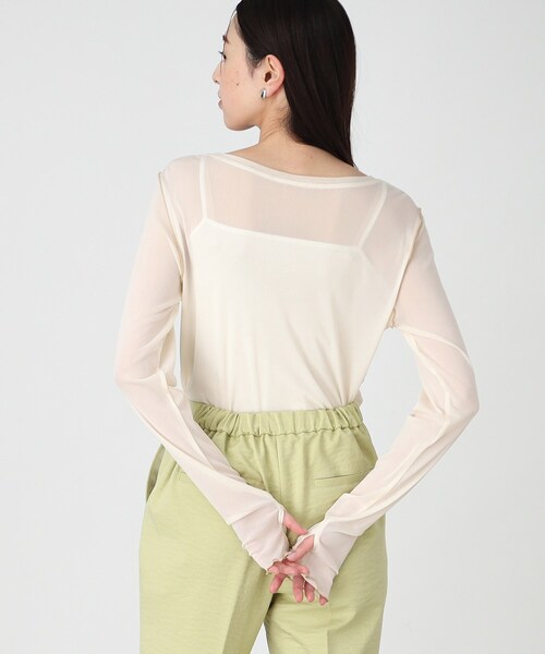 THE SHOP TK （ザ ショップ ティーケー ）の「◆シアー配色プルオーバー【手洗い可】（Tシャツ/カットソー・レディース・ベビーピンク/アイボリー/グリーン/ブラック・12/13）」の18枚目の写真