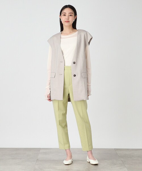 THE SHOP TK （ザ ショップ ティーケー ）の「◆シアー配色プルオーバー【手洗い可】（Tシャツ/カットソー・レディース・ベビーピンク/アイボリー/グリーン/ブラック・12/13）」の19枚目の写真