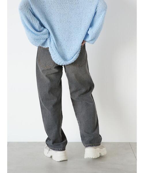 ehka sopo（エヘカソポ）の「配色ストレートデニムパンツ（デニムパンツ・レディース・サックスブルー/ブルー/グレー・F）」の9枚目の写真