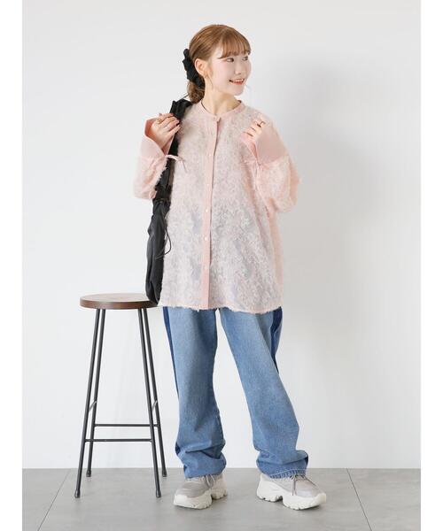 ehka sopo（エヘカソポ）の「配色ストレートデニムパンツ（デニムパンツ・レディース・サックスブルー/ブルー/グレー・F）」の18枚目の写真