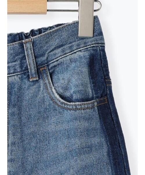 ehka sopo（エヘカソポ）の「配色ストレートデニムパンツ（デニムパンツ・レディース・サックスブルー/ブルー/グレー・F）」の12枚目の写真