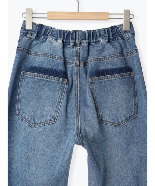 ehka sopo（エヘカソポ）の「配色ストレートデニムパンツ（デニムパンツ・レディース・サックスブルー/ブルー/グレー・F）」の14枚目の写真