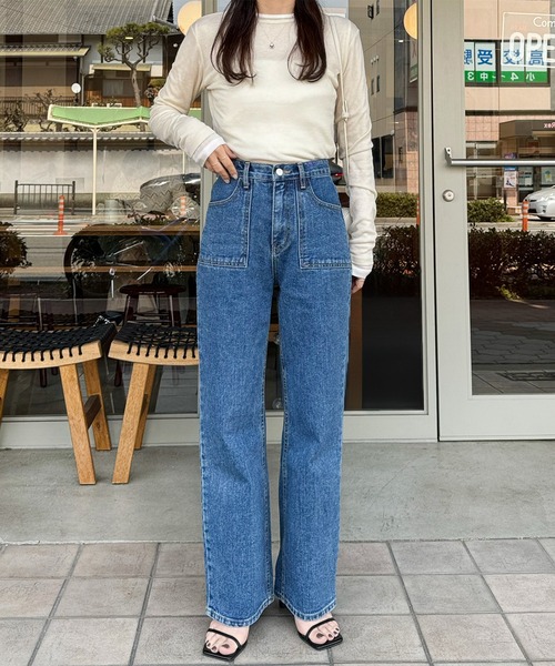 デニム・ジーパン RASHOMONG LARED ZIPPER JEANS BTR305 RASHOMONG LARED ZIPPER JEANS BTR305 (RASHOMONG/デニム