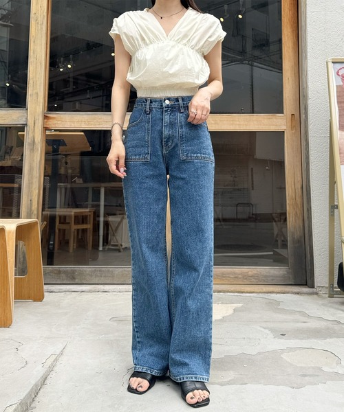モコモコ RIVE DROITE OKAYAMA ベーシック デニムパンツ MONN.:.(モン)】OKAYAMAベーシックデニム（デニムパンツ）｜RIVE