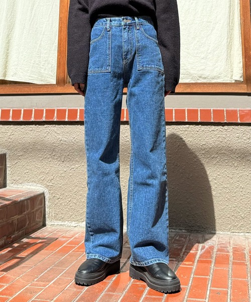 LE MORE(リモア)の「ポケットデニムパンツ(デニムパンツ・レディース・ブルー・FREE)」の6枚目の写真