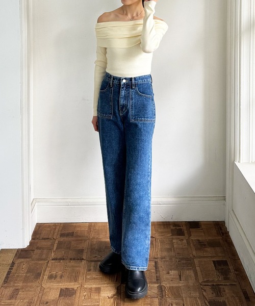 LE MORE(リモア)の「ポケットデニムパンツ(デニムパンツ・レディース・ブルー・FREE)」の13枚目の写真