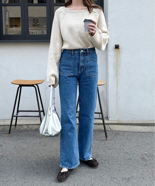 LE MORE(リモア)の「ポケットデニムパンツ(デニムパンツ・レディース・ブルー・FREE)」の14枚目の写真