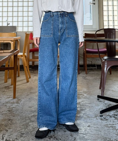 LE MORE(リモア)の「ポケットデニムパンツ(デニムパンツ・レディース・ブルー・FREE)」の16枚目の写真