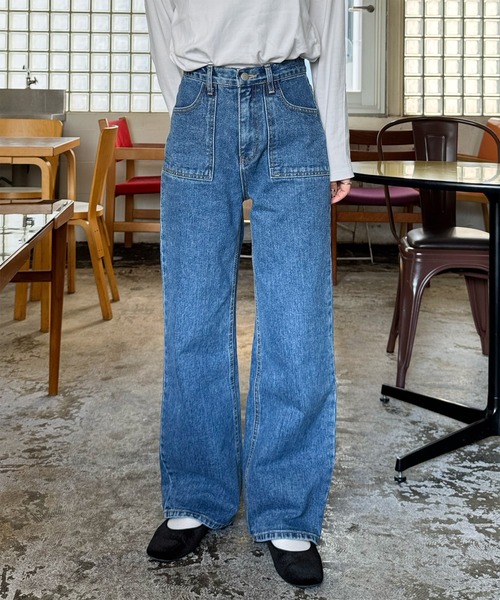 LE MORE(リモア)の「ポケットデニムパンツ(デニムパンツ・レディース・ブルー・FREE)」の17枚目の写真