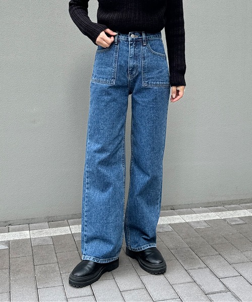 LE MORE(リモア)の「ポケットデニムパンツ(デニムパンツ・レディース・ブルー・FREE)」の21枚目の写真