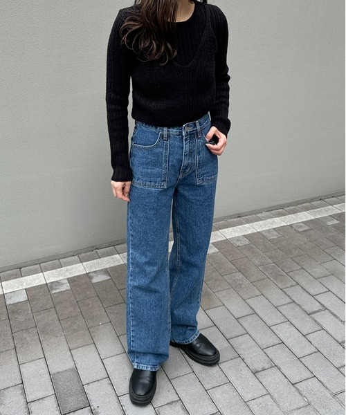 LE MORE(リモア)の「ポケットデニムパンツ(デニムパンツ・レディース・ブルー・FREE)」の22枚目の写真
