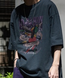 【s】〔Ed Hardy〕ピグメント加工 ヴィンテージイラストTEE