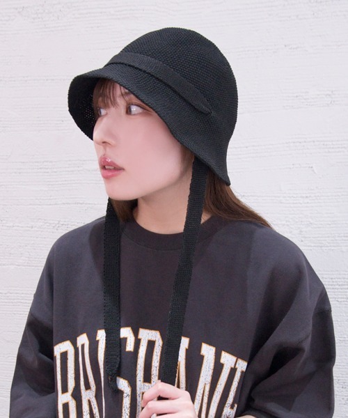 polcadot（ポルカドット）の「Remains thermo hat/リメン サーモ ハット（ハット・レディース・ベージュ/アイボリー/ブラック・FREE）」の3枚目の写真