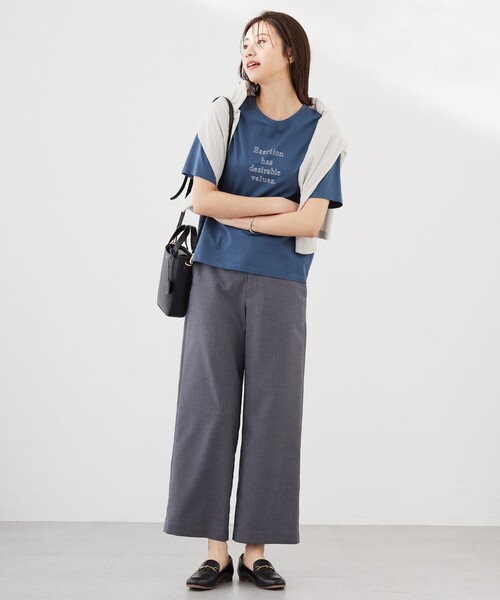 J.PRESS(ジェイプレス)の「ロゴTシャツ(Tシャツ/カットソー・レディース・ダルブルー系/オレンジ系/ブラック系1/ホワイト系・T13/T15)」の21枚目の写真