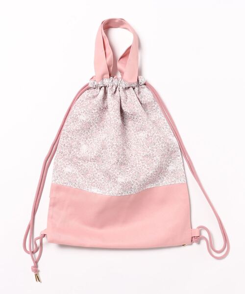 Catherine Cottage（キャサリンコテージ）の「フラワープリントナップサック（バックパック/リュック・キッズ・サックスブルー系2/ブルー系1/ピンク系1/ブルー系2/ベージュ系1/グレー系2・FREE）」の7枚目の写真