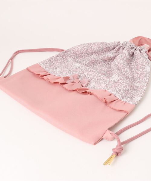 Catherine Cottage（キャサリンコテージ）の「フラワープリントナップサック（バックパック/リュック・キッズ・サックスブルー系2/ブルー系1/ピンク系1/ブルー系2/ベージュ系1/グレー系2・FREE）」の8枚目の写真