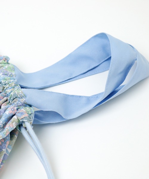 Catherine Cottage（キャサリンコテージ）の「フラワープリントナップサック（バックパック/リュック・キッズ・サックスブルー系2/ブルー系1/ピンク系1/ブルー系2/ベージュ系1/グレー系2・FREE）」の10枚目の写真