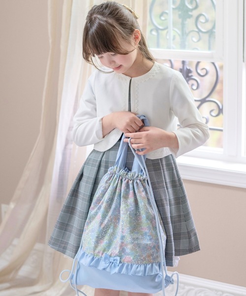 Catherine Cottage（キャサリンコテージ）の「フラワープリントナップサック（バックパック/リュック・キッズ・サックスブルー系2/ブルー系1/ピンク系1/ブルー系2/ベージュ系1/グレー系2・FREE）」の13枚目の写真