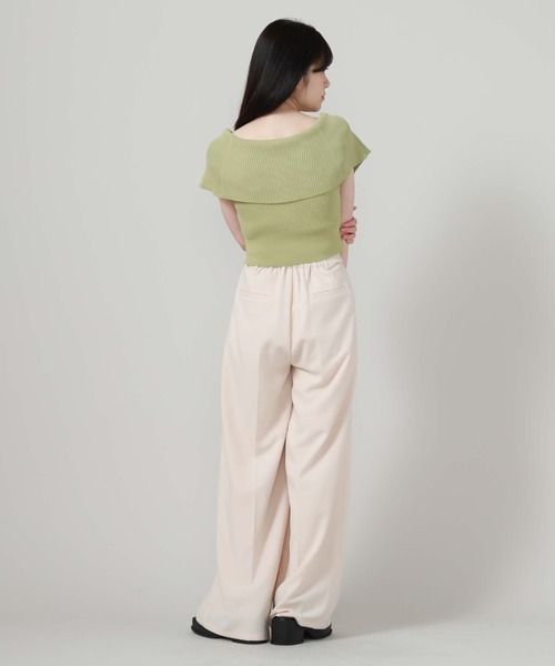 archives（アルシーヴ）の「Ｗｚｉｐオーバーカラーオフショルニット（ニット/セーター・レディース・グリーン/ブルー/ブラック/アイボリー・MEDIUM）」の17枚目の写真