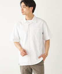 SHIPS Colors:コットンリネン COOLMAX オープンカラー シャツ◇
