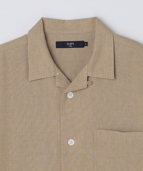 【セール】SHIPS Colors:コットンリネン COOLMAX オープンカラー シャツ◇（シャツ/ブラウス）｜SHIPS Colors（シップス カラーズ）