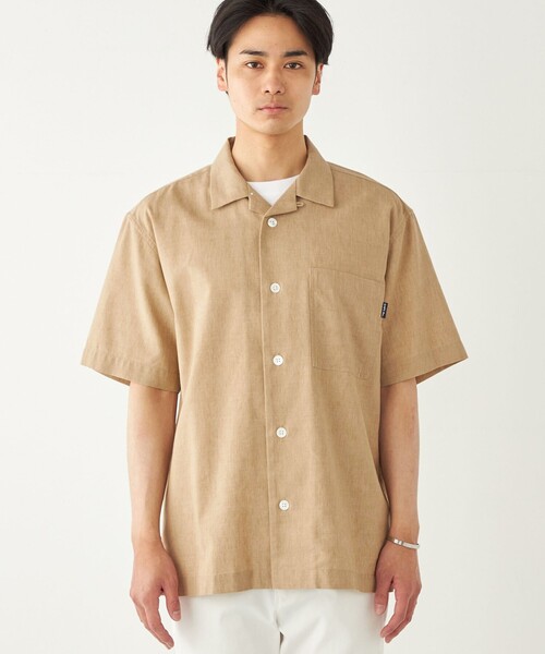 【セール】SHIPS Colors:コットンリネン COOLMAX オープンカラー シャツ◇（シャツ/ブラウス）｜SHIPS Colors（シップス カラーズ）