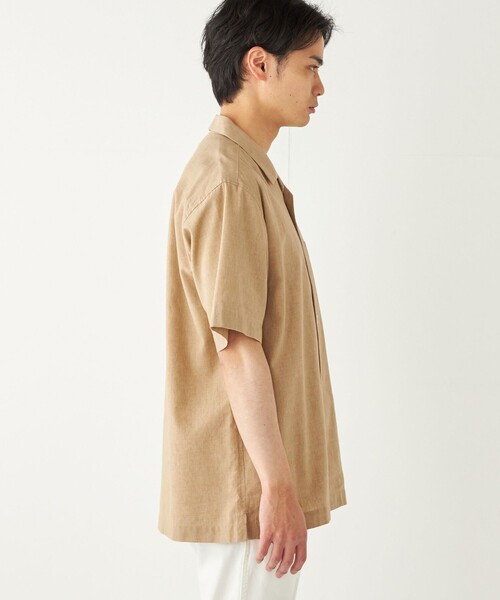【セール】SHIPS Colors:コットンリネン COOLMAX オープンカラー シャツ◇（シャツ/ブラウス）｜SHIPS Colors（シップス カラーズ）