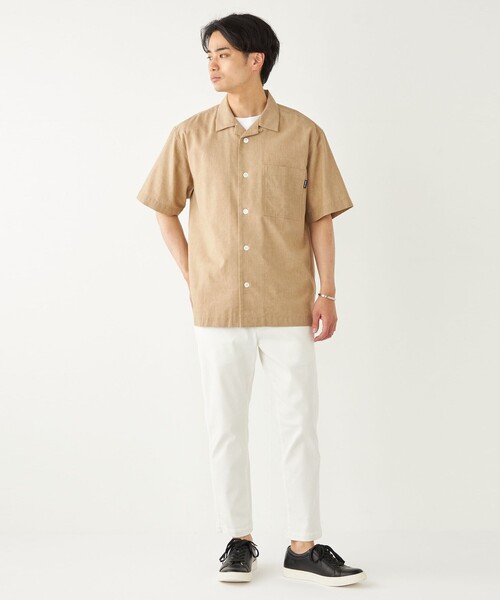 【セール】SHIPS Colors:コットンリネン COOLMAX オープンカラー シャツ◇（シャツ/ブラウス）｜SHIPS Colors（シップス カラーズ）