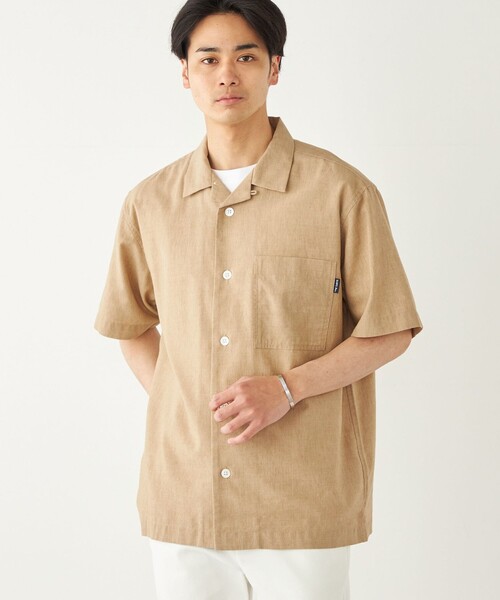 【セール】SHIPS Colors:コットンリネン COOLMAX オープンカラー シャツ◇（シャツ/ブラウス）｜SHIPS Colors（シップス カラーズ）