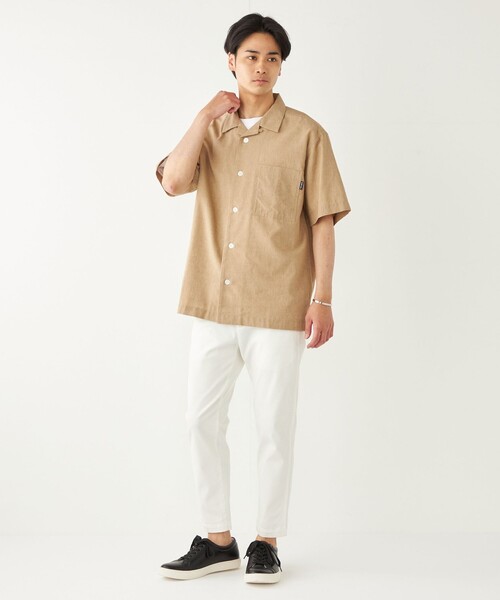 【セール】SHIPS Colors:コットンリネン COOLMAX オープンカラー シャツ◇（シャツ/ブラウス）｜SHIPS Colors（シップス カラーズ）
