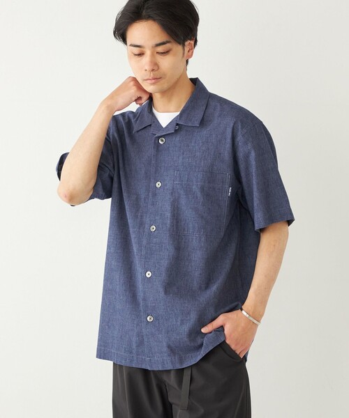 【セール】SHIPS Colors:コットンリネン COOLMAX オープンカラー シャツ◇（シャツ/ブラウス）｜SHIPS Colors（シップス カラーズ）