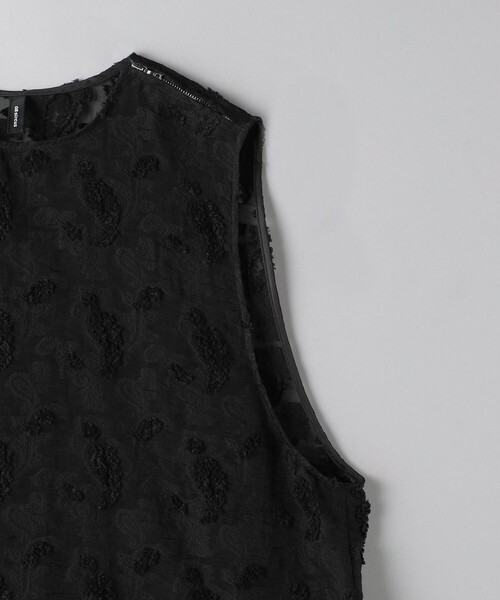 08sircus（ゼロエイトサーカス）の「＜08sircus＞ペイズリージャカード スリーブレス トップス（Tシャツ/カットソー・レディース・ブラック・1）」の3枚目の写真