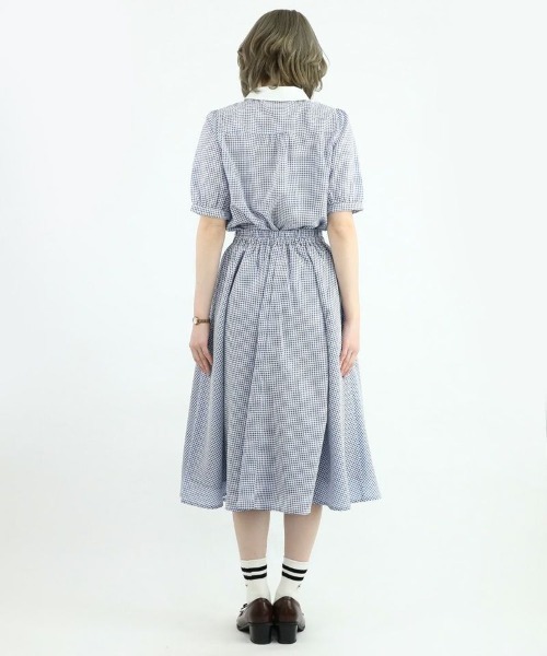 F i.n.t（フィント）の「サッカーギンガムクレリックブラウス/fint（シャツ/ブラウス・レディース・ブラック×ホワイト/ホワイト×ブルー・FREE）」の14枚目の写真