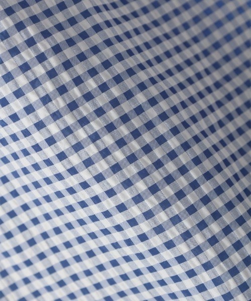 F i.n.t（フィント）の「サッカーギンガムクレリックブラウス/fint（シャツ/ブラウス・レディース・ブラック×ホワイト/ホワイト×ブルー・FREE）」の5枚目の写真