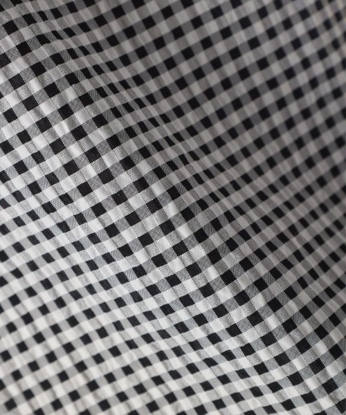 F i.n.t（フィント）の「サッカーギンガムクレリックブラウス/fint（シャツ/ブラウス・レディース・ブラック×ホワイト/ホワイト×ブルー・FREE）」の6枚目の写真