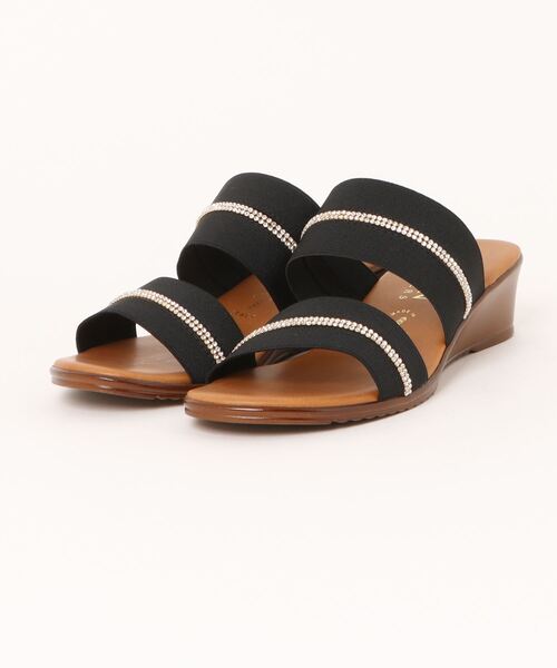 ITALIAN SHOEMAKERS(イタリアンシューメーカー)の「【ITALIAN SHOEMAKERS】ラインストーン2本ベルトミュールサンダル(942320)(サンダル・レディース・ブラック/ベージュ/ネイビー/アイボリー/ダークブラウン・38/39/35/36/37)」の19枚目の写真