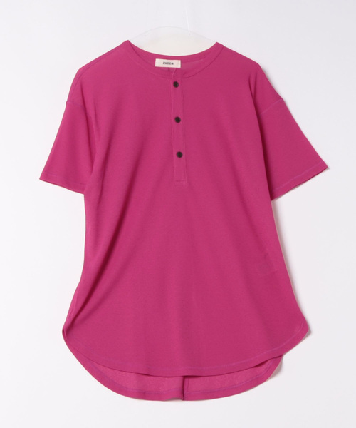 ZUCCa(ズッカ)の「シアーワッフル / チュニック / S(チュニック・レディース・ネイビー/オフホワイト/ピンク・M size)」の3枚目の写真