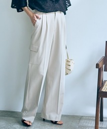 slattgir | 高身長　タックカーゴパンツ　丈長め・トールサイズ　Essenave(カーゴパンツ)