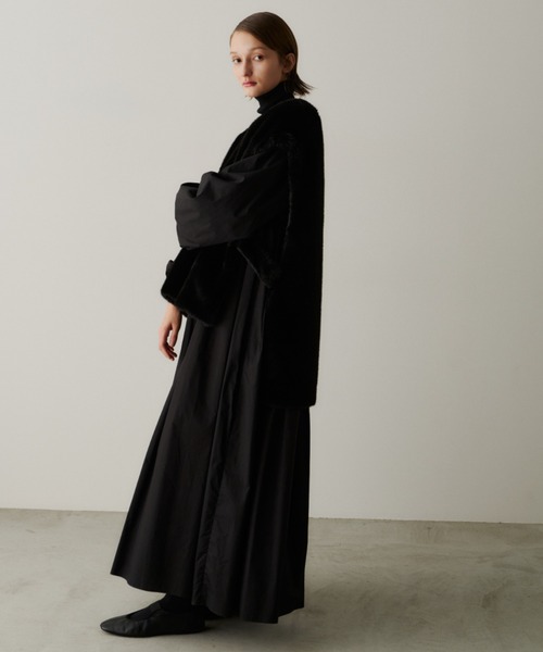 PERNA ボリュームスリーブワンピース ブラックL セール】ボリュームスリーブワンピース（ワンピース）｜PERNA（ペルナ