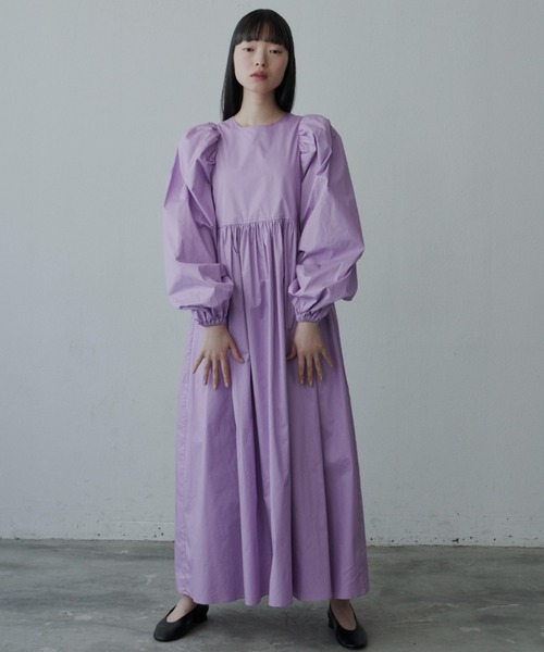 PERNA(ペルナ)の「ボリュームスリーブワンピース(ワンピース・レディース・パープル/ブラック/ライトグレー・LARGE/MEDIUM)」の17枚目の写真