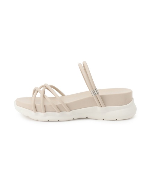 ROPE' PICNIC（ロペピクニック）の「クロスストリングスライド＆バックスリングサンダル（サンダル・レディース・ブラック/シルバー/ゴールド/キナリ・L/M）」の8枚目の写真