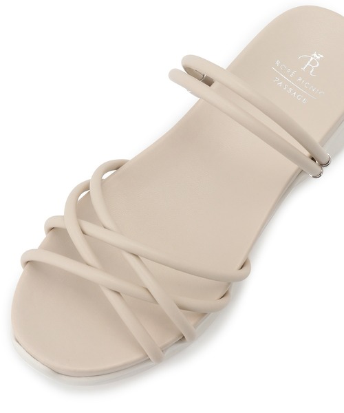 ROPE' PICNIC（ロペピクニック）の「クロスストリングスライド＆バックスリングサンダル（サンダル・レディース・ブラック/シルバー/ゴールド/キナリ・L/M）」の10枚目の写真