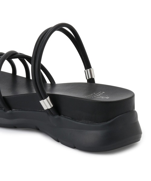 ROPE' PICNIC（ロペピクニック）の「クロスストリングスライド＆バックスリングサンダル（サンダル・レディース・ブラック/シルバー/ゴールド/キナリ・L/M）」の15枚目の写真